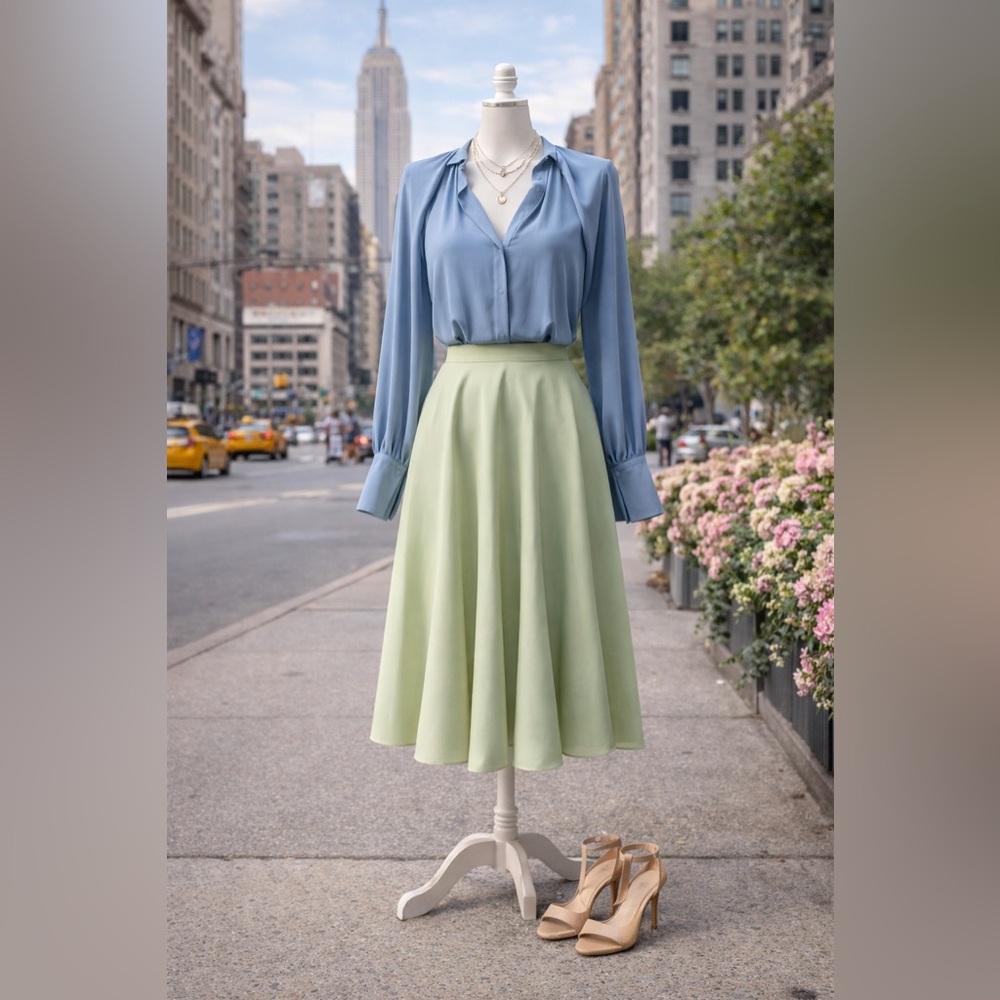 Woman’s Light Blue Dressy Casual Top